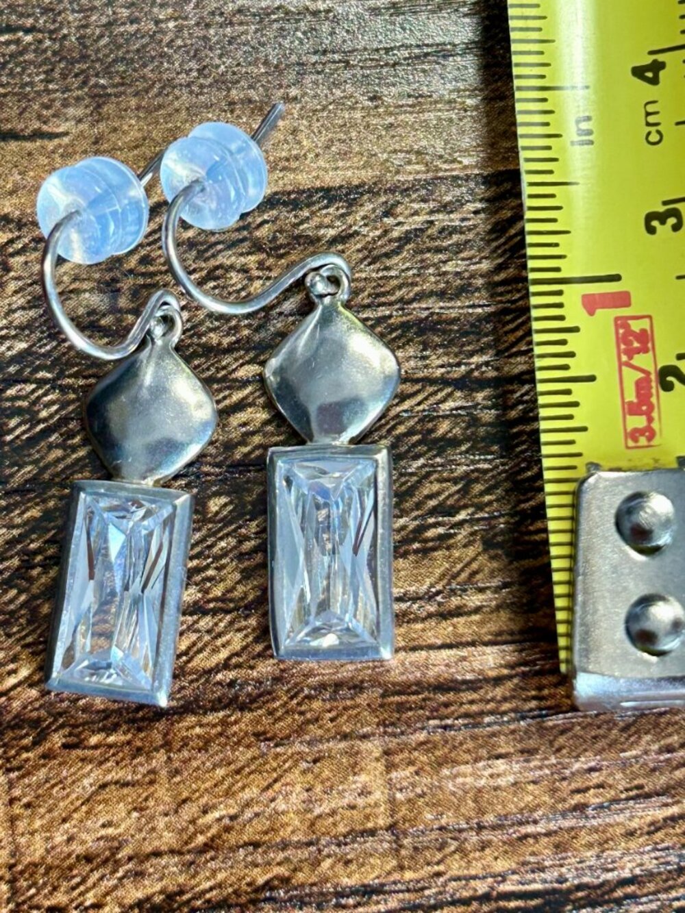 Silpada Retired Creative Spark Cubic Zirconia Earrings - Picture 2 of 3